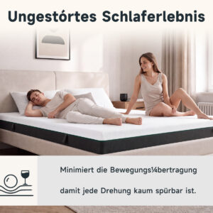 Z-HOM M001 7-Zonen Schaummatratze mit Memory-Schaum, H2, 18 cm